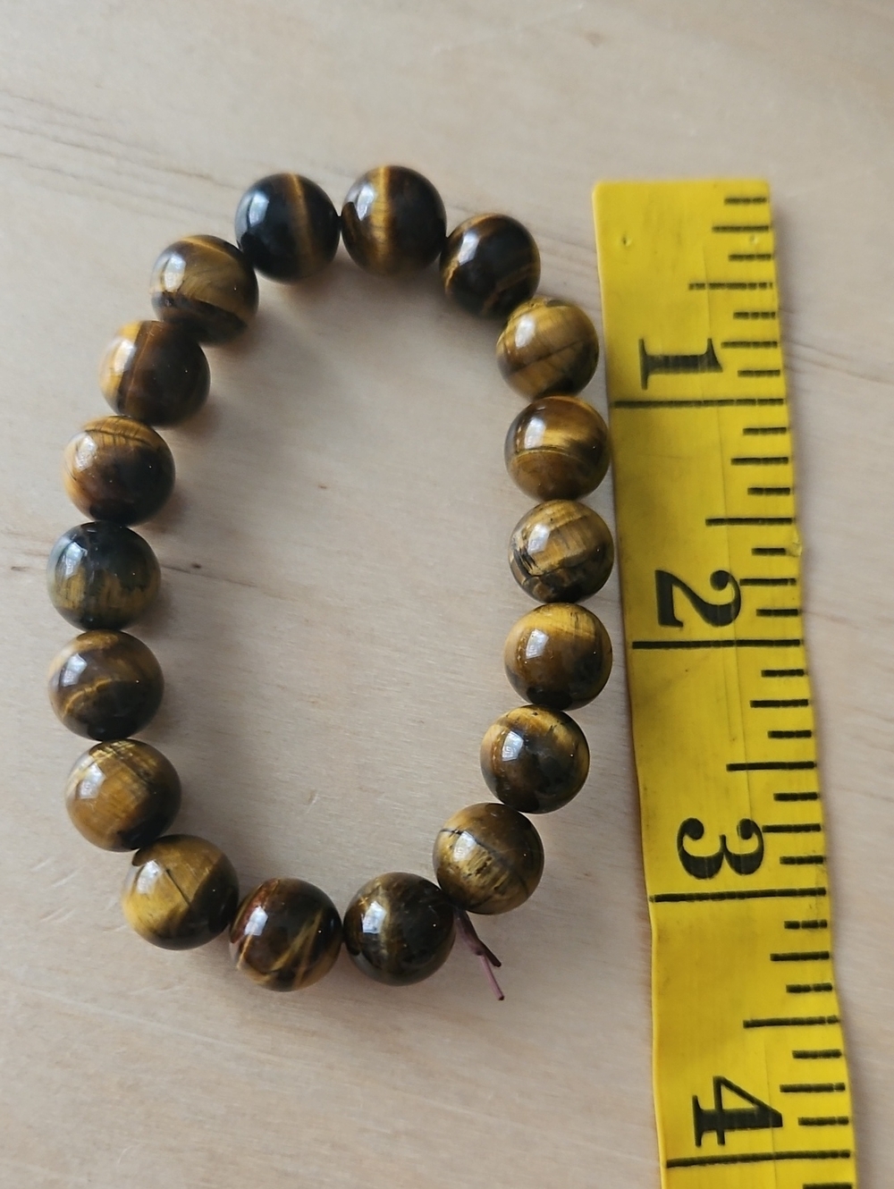 Tiger Eye Beaded Stretch Bracelet - Brown